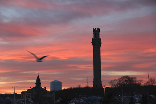 Provincetown Skyline with Pilgrim Monument and Provincetown Museum
