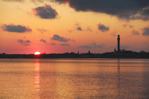 Provincetown Skyline with Pilgrim Monument and Provincetown Museum