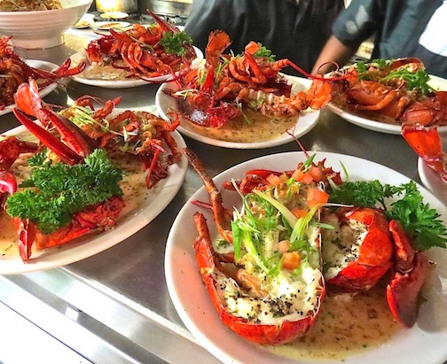 Pan Roasted Lobsters