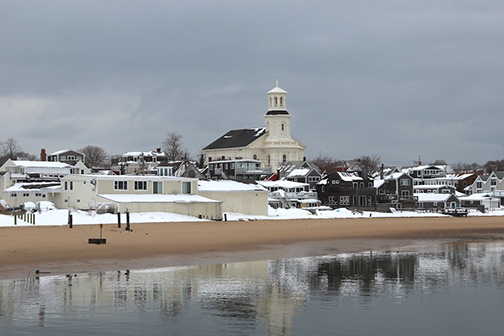 Provincetown Winter ~ Waterfront with Provincetown Library