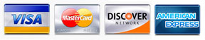 Credit cards icons for Provincetown Chamber of Commerce online payments.